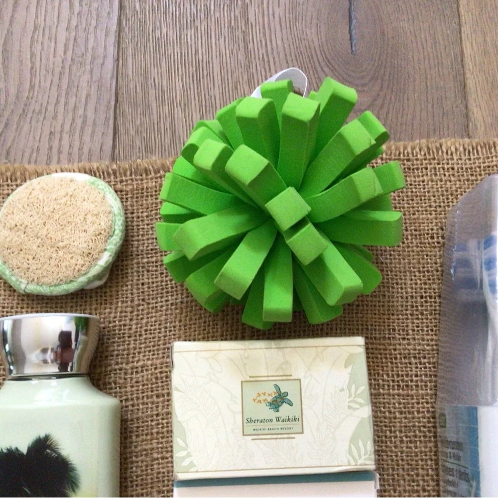 Bundle of Bath Accessories Body Care Sponge Soap Lotion Toothbrush